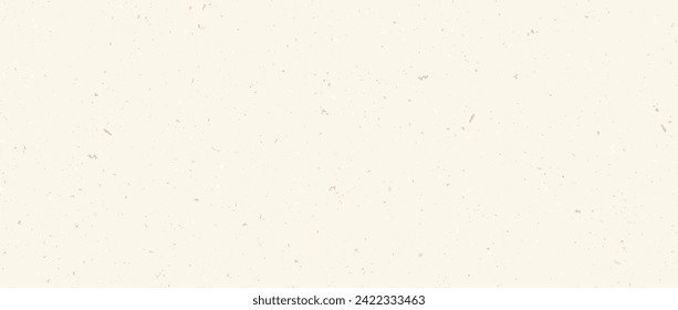 Creme-nahtlose Papierstruktur. Vintage ecru Hintergrund mit Punkten, Fetzen, Flecken, Flecken, Teilchen. Hellbraunes Handwerk, das Bildschirmhintergründe wiederholt. Natürliche, beige Grunge-Oberflächenstruktur. Vektorhintergrund