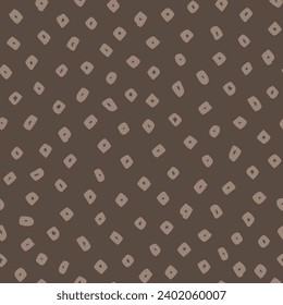 cream seamless vector geometrical pattern on brown background