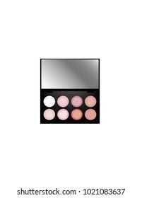 Cream shadows on white background
