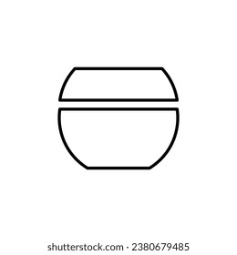 Cream Simple Outline Icon. Suitable for books, stores, shops. Editable stroke in minimalistic outline style. Symbol for design 
