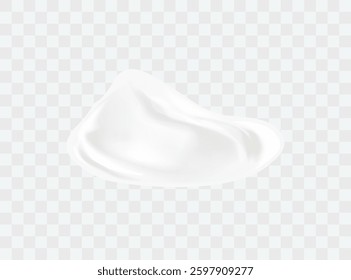 Cream smears on transparent background. Smears of cosmetic products for your creative design. Vector illustration. Eps 10