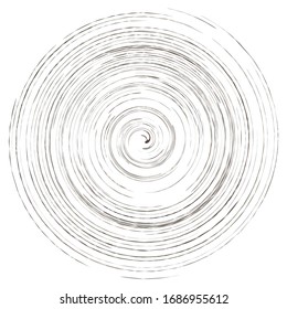 Cream smudge, smear abstract spiral design element. Swirl, twirl shape. Volute, helix, cochlear illustration