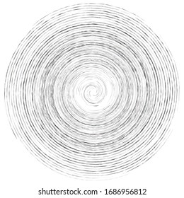 Cream smudge, smear abstract spiral design element. Swirl, twirl shape. Volute, helix, cochlear illustration