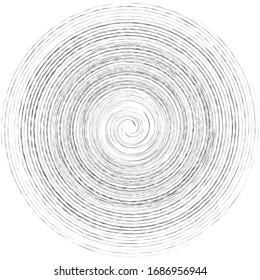 Cream smudge, smear abstract spiral design element. Swirl, twirl shape. Volute, helix, cochlear illustration