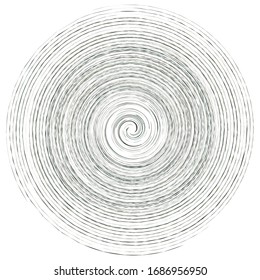 Cream smudge, smear abstract spiral design element. Swirl, twirl shape. Volute, helix, cochlear illustration