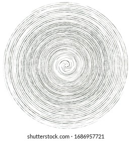 Cream smudge, smear abstract spiral design element. Swirl, twirl shape. Volute, helix, cochlear illustration
