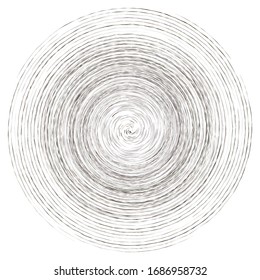 Cream smudge, smear abstract spiral design element. Swirl, twirl shape. Volute, helix, cochlear illustration