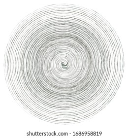 Cream smudge, smear abstract spiral design element. Swirl, twirl shape. Volute, helix, cochlear illustration