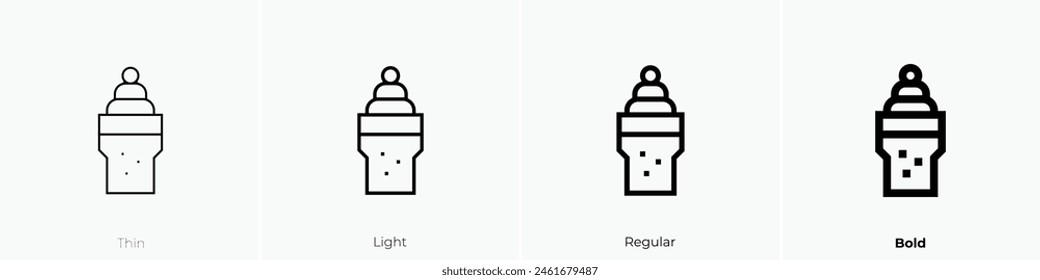 cream soda icon. Thin, Light Regular And Bold style design isolated on white background