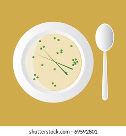 cream soup - with chive