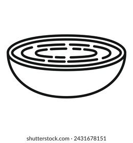 Cream soup dish icon outline vector. Fare culinary. Cuisine serving aliment