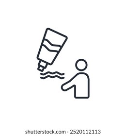 cream spa icon. vector.Editable stroke.linear style sign for use web design,logo.Symbol illustration.