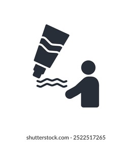 cream spa icon. vector.Editable stroke.linear style sign for use web design,logo.Symbol illustration.