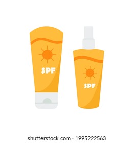 cream spf icon vector illustration cartoon style. EPS 10