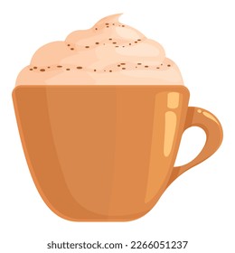 Cream spice coffee icon cartoon vector. Drink cup. Food dessert