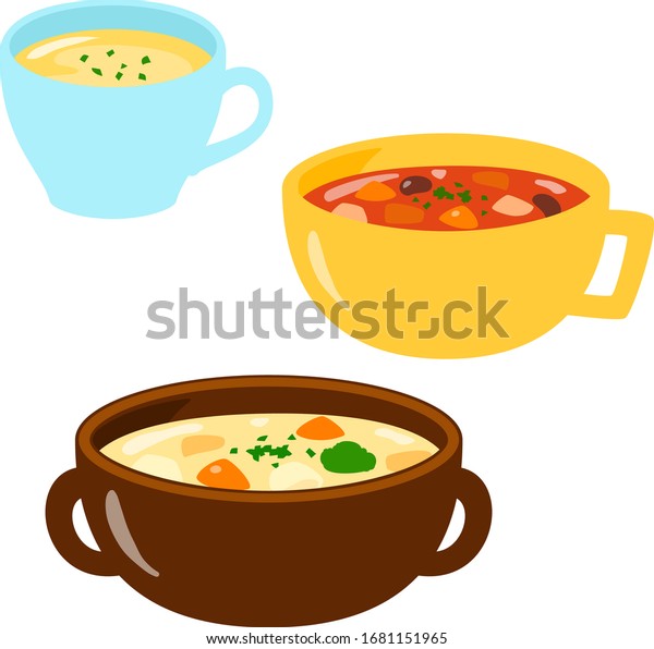 Cream stew, tomato soup
and corn soup