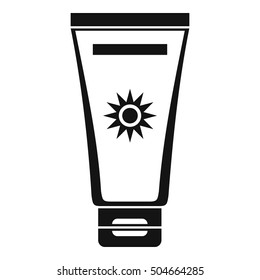 Cream sun protection icon. Simple illustration of cream sun protection vector icon for web