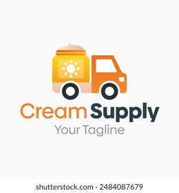 Diseño de Plantilla de Vector de logotipo de suministro de crema. Bueno para negocios, empresas emergentes, agencias y Organización