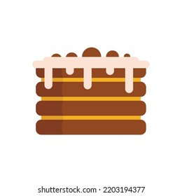 Cream sweer cake icon. Flat illustration of cream sweer cake vector icon isolated on white background