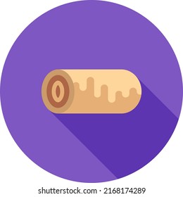 Cream swiss roll icon vector image. Can also be used for Food, Drinks and Confectionery. Suitable for mobile apps, web apps and print media.