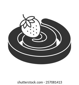 Cream swiss roll vector image to be used in web applications, mobile applications and print media. 