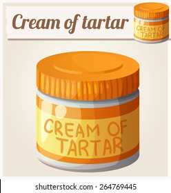 Cream of tartar. Detailed Vector Icon. Series of food and drink and ingredients for cooking.