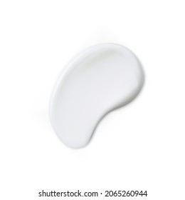 Cream texture stroke. Cosmetic cream smear, vector swatch. Facial skin foundation gel illustration. Moisturizer balm creamy swirl, realistic makeup element. Beauty conditioner or balm smudge