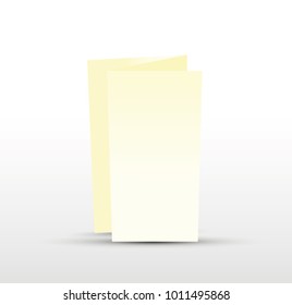cream trifold leaflet