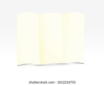 cream trifold leaflet