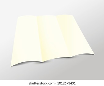 cream trifold leaflet