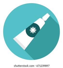 Cream tube in flat design
