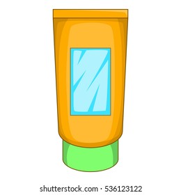 Cream tube icon. Cartoon illustration of cream tube vector icon for web design