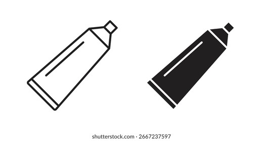 Cream tube icon elements. doodle graphics icons.