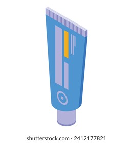 Cream tube icon isometric vector. Treatment infection baby. Medicinal end