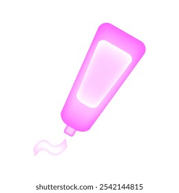 Cream tube icon on white background. Vector illustration.