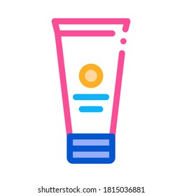 cream tube icon vector. cream tube sign. isolated contour symbol illustration