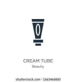 Cream tube icon vector. Trendy flat cream tube icon from beauty collection isolated on white background. Vector illustration can be used for web and mobile graphic design, logo, eps10