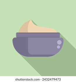 Cream tube jar icon flat vector. Care bio skin. Container gloss