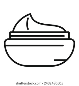 Cream tube jar icon outline vector. Care bio skin. Container gloss