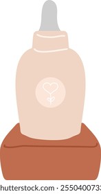 Cream Tube On Shelf Vector Illustration