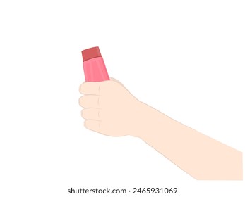 Cream tube on white background.