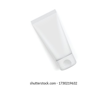 cream tube packaging isolated on white background mock up vector