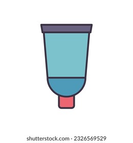 Cream Tube Related Vector Icon. Drugs icon. Cream Tube sign. Isolated on White Background