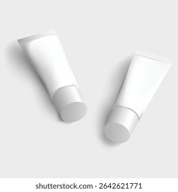 cream tubes with an editable template for advertising 