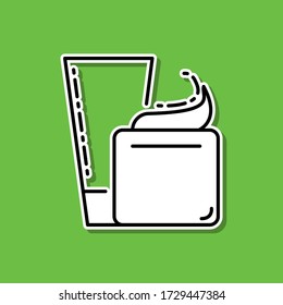 Icono de etiqueta de tubos de crema. Línea delgada simple, contorno vector de belleza, maquillaje, iconos cosméticos para ui y ux, sitio web o aplicación móvil