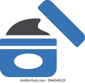 icono de color de glifo de vector de crema