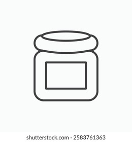 Cream vector icon isolated in black line