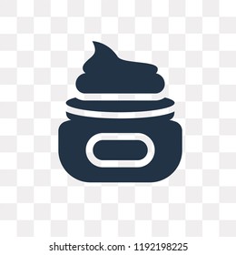 Cream vector icon isolated on transparent background, Cream transparency concept can be used web and mobile