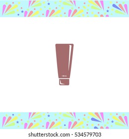 Cream vector icon on white background. Isolated illustration. Business picture.