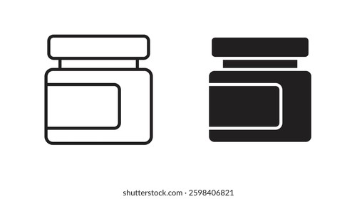 Cream vector icon set in black color.